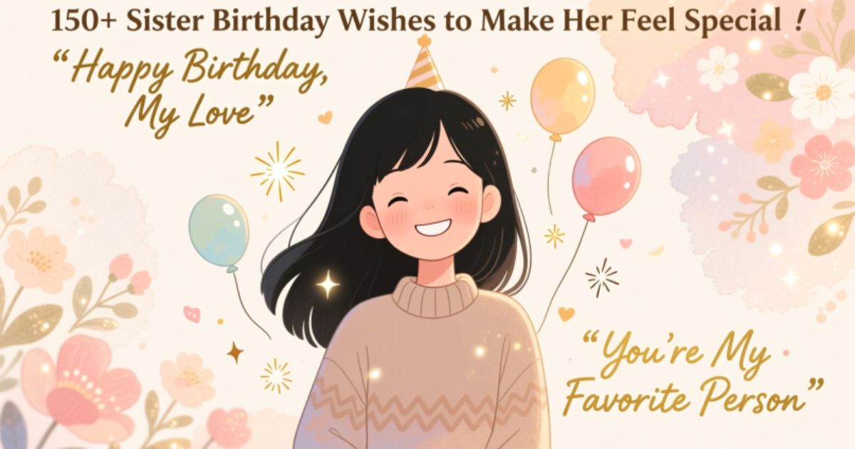 150+ Sister Birthday Wishes to Make Her Feel Special