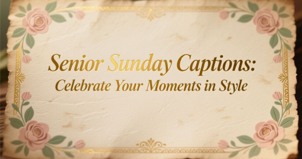 Senior Sunday Captions: Celebrate Your Moments in Style