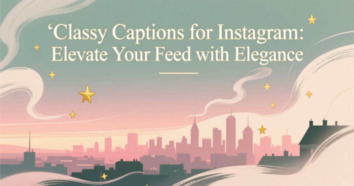Classy Captions for Instagram: Elevate Your Feed with Elegance